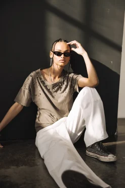 T-Shirts*Freeman T. Porter Tomia Grunge steeplegrey