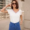 T-Shirts*Freeman T. Porter Tonia Linen white