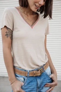 T-Shirts*Freeman T. Porter Tonia Linen irishcream