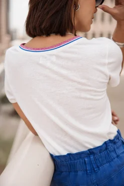 T-Shirts*Freeman T. Porter Tonia Linen white