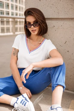 T-Shirts*Freeman T. Porter Tonia Linen white