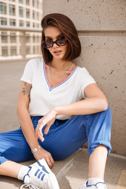 T-Shirts*Freeman T. Porter Tonia Linen white
