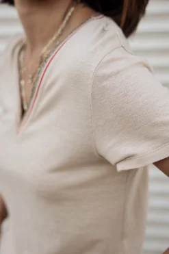 T-Shirts*Freeman T. Porter Tonia Linen irishcream