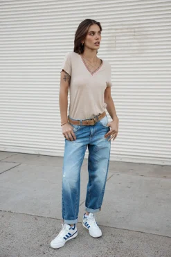 T-Shirts*Freeman T. Porter Tonia Linen irishcream