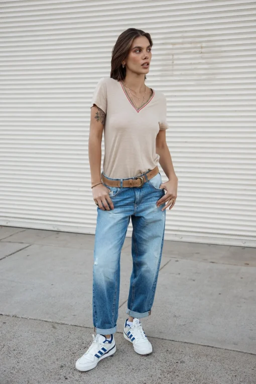 T-Shirts*Freeman T. Porter Tonia Linen irishcream