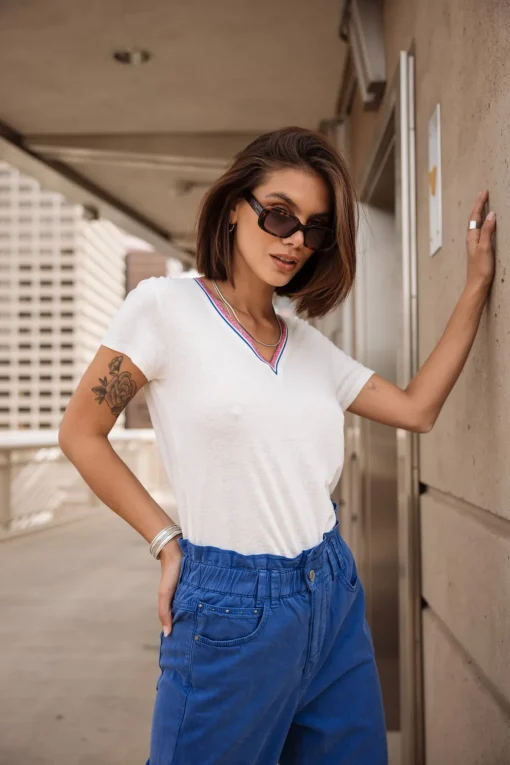 T-Shirts*Freeman T. Porter Tonia Linen white
