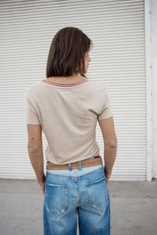 T-Shirts*Freeman T. Porter Tonia Linen irishcream