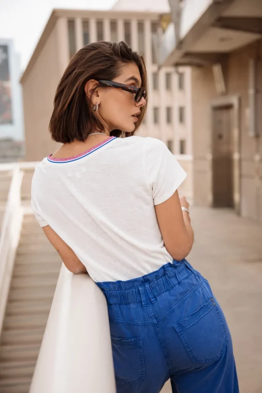 T-Shirts*Freeman T. Porter Tonia Linen white