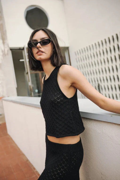Mesh | Tops & Shirts*Freeman T. Porter Traia pointelle black