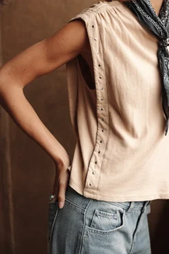 T-Shirts*Freeman T. Porter Trenny Studs tan