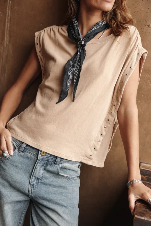 T-Shirts*Freeman T. Porter Trenny Studs tan