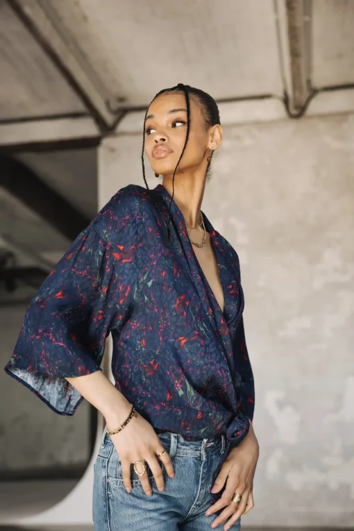 Tops & Shirts*Freeman T. Porter Triane Carpe Koi navy