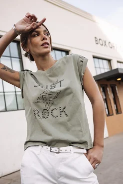T-Shirts*Freeman T. Porter Trisea Just Be Rock lightkhaki