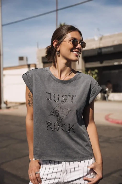 T-Shirts*Freeman T. Porter Trisea Just Be Rock mediumgrey