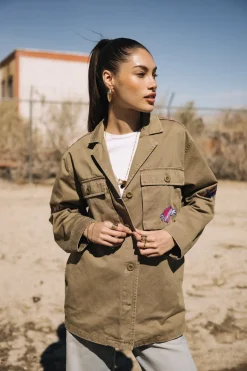 Jackets & Blazers*Freeman T. Porter Venty Summer Patches lightkhaki