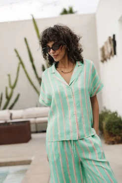 Tops & Shirts*Freeman T. Porter Wina Crafty Stripe deepmint