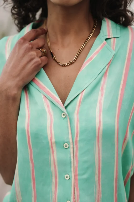 Tops & Shirts*Freeman T. Porter Wina Crafty Stripe deepmint