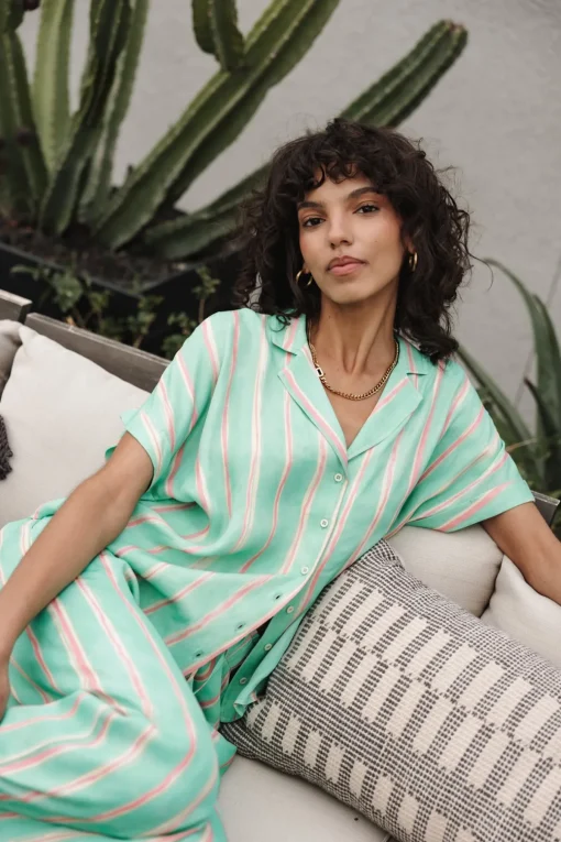 Tops & Shirts*Freeman T. Porter Wina Crafty Stripe deepmint