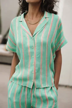 Tops & Shirts*Freeman T. Porter Wina Crafty Stripe deepmint