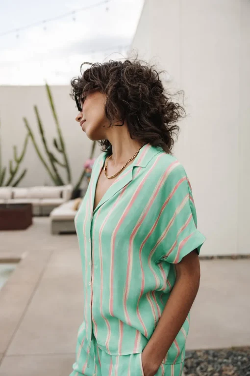 Tops & Shirts*Freeman T. Porter Wina Crafty Stripe deepmint