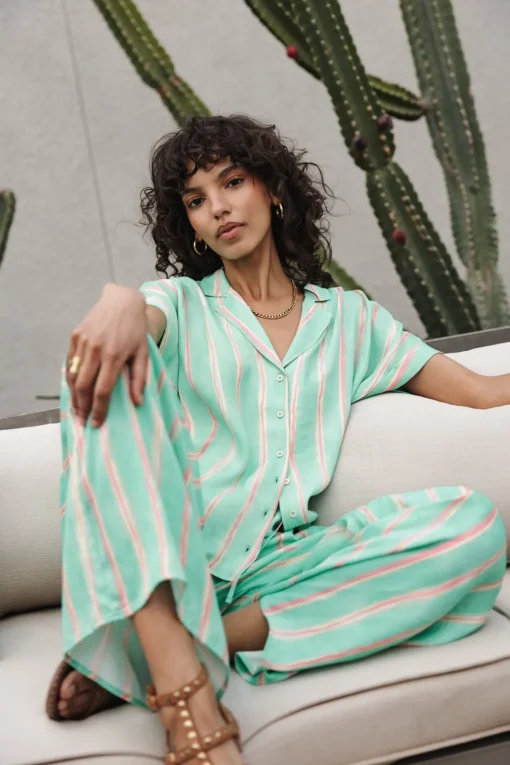 Tops & Shirts*Freeman T. Porter Wina Crafty Stripe deepmint