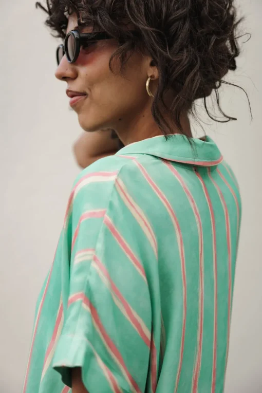 Tops & Shirts*Freeman T. Porter Wina Crafty Stripe deepmint