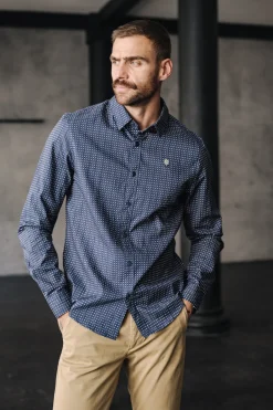 Shirts*Freeman T. Porter Yoris Puntini peacoat