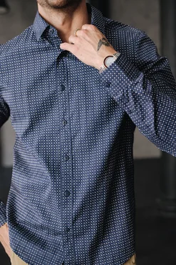 Shirts*Freeman T. Porter Yoris Puntini peacoat