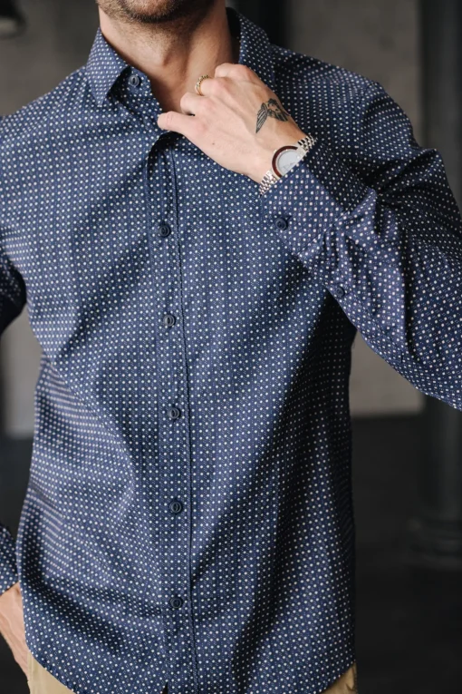 Shirts*Freeman T. Porter Yoris Puntini peacoat