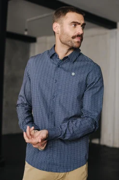 Shirts*Freeman T. Porter Yoris Puntini peacoat