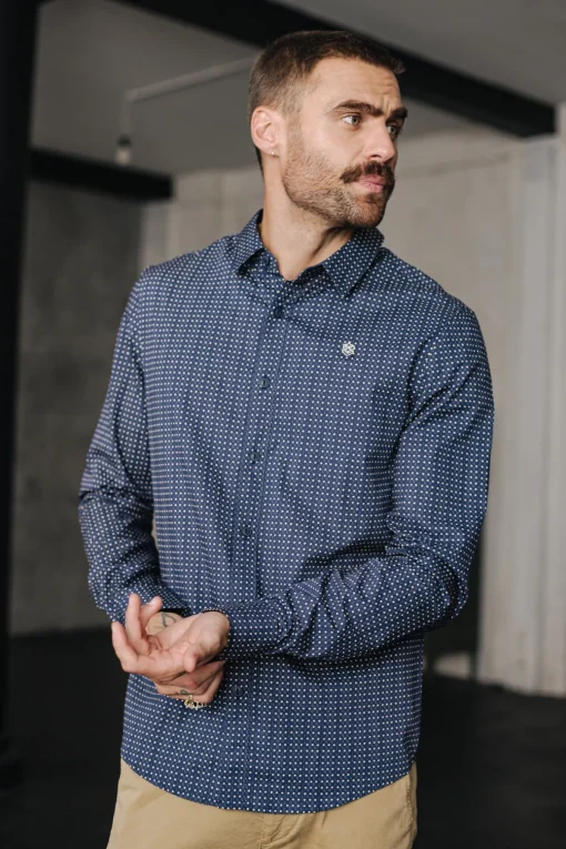 Shirts*Freeman T. Porter Yoris Puntini peacoat