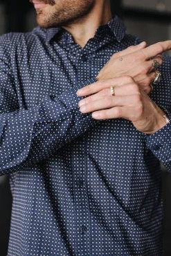 Shirts*Freeman T. Porter Yoris Puntini peacoat
