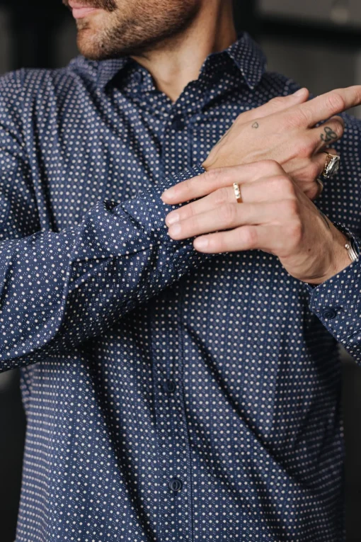 Shirts*Freeman T. Porter Yoris Puntini peacoat