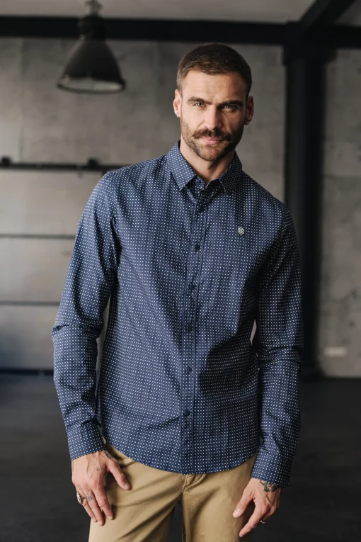 Shirts*Freeman T. Porter Yoris Puntini peacoat